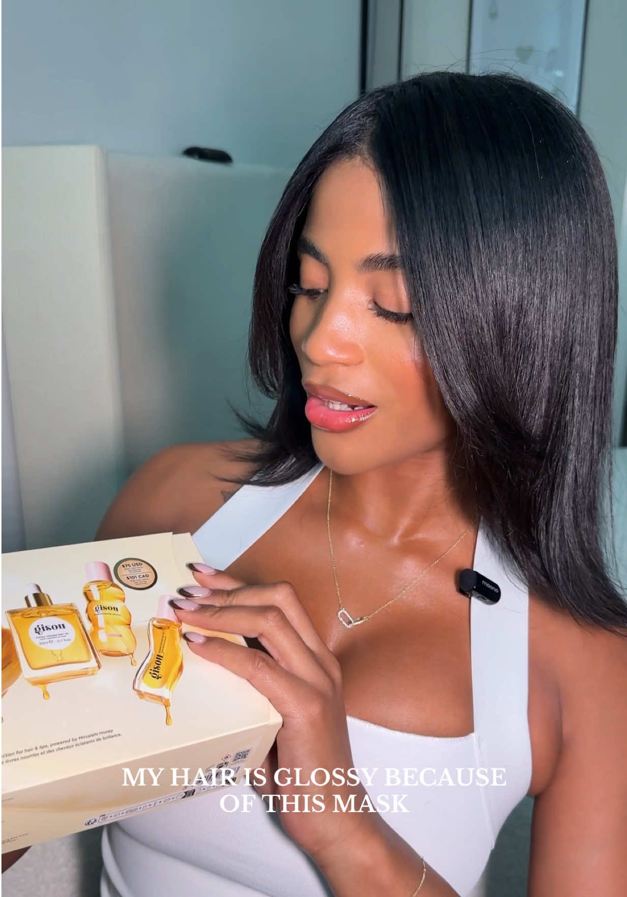 Certain products I don’t negotiate and one of them is this honey gloss mask from Gisou! @Gisou  #gisou #sephora #sephorasale #gisouhairoil #hairtok 