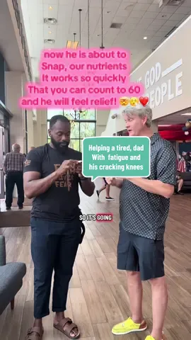 I was over at church and I ran into this father that was very tired and his knees were cracking and I told him he just needs a boost of circulation and nutrients. Watch what happens as his #mindblown gathering the #circulation that he was lacking to gain full #balance back with his knees and support. #Live on camera interview before and after. I wanna know from you if you deal with discomfort or popping in your knees? And you need a natural #kneepainrelief ?