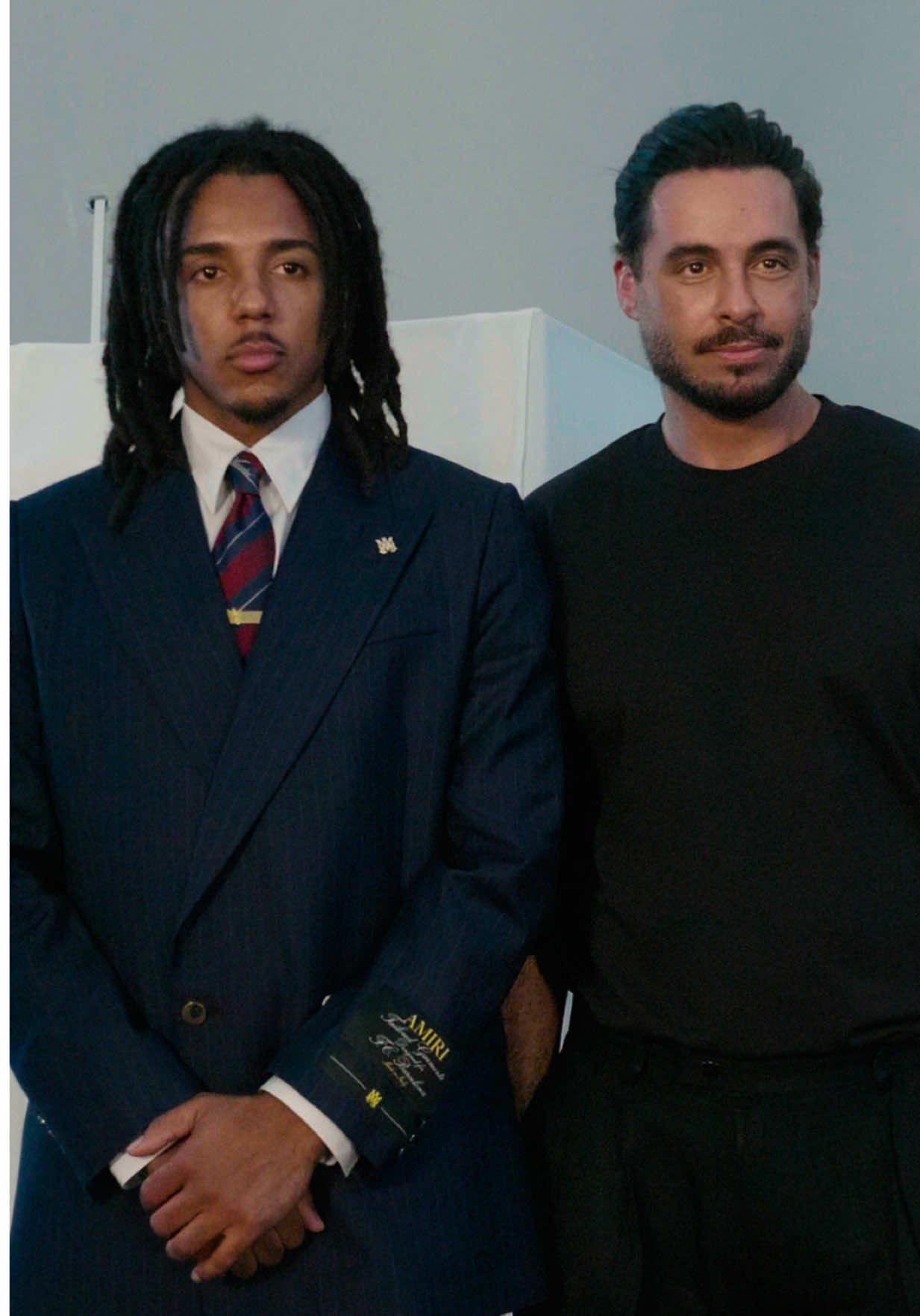 Behind the scenes with Founder & Creative Director Mike Amiri on set of the @fcbarcelona @fcbfemeni campaign. #AMIRI #BarçaxAMIRI 