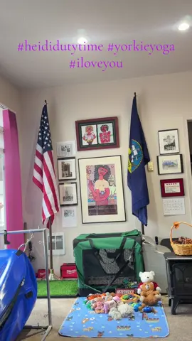 #heididutytime #yorkieyoga #iloveyou 