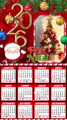 Calendário para 2026. 🌲🎅 #CapCut #natal #feliznatal #calendario #2026 
