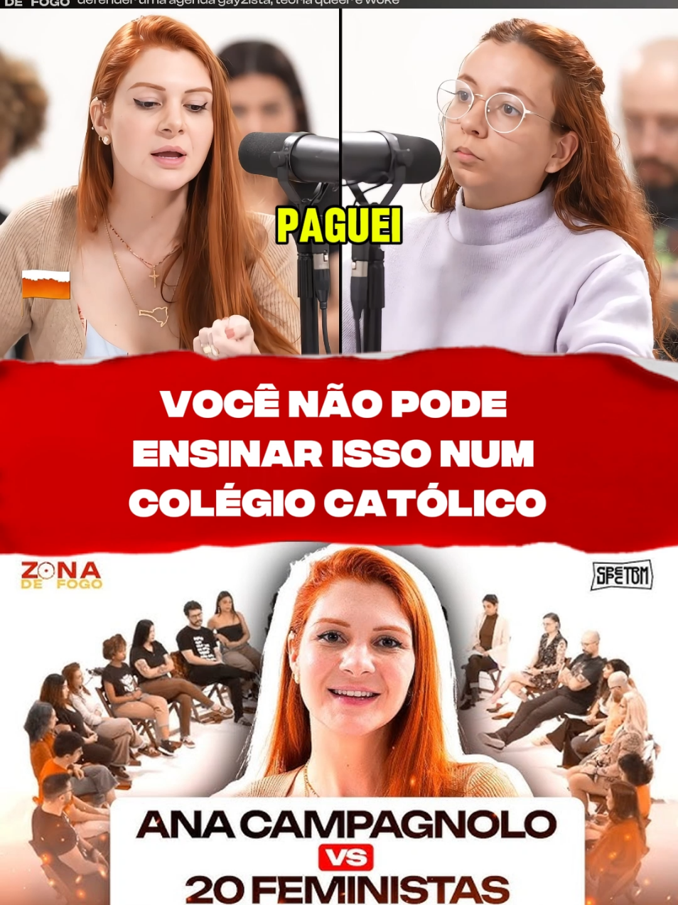 Ana Campagnolo VS Feminista  @Cleber & Cauan @Matheus Vargas #desocupa #cleberecauan #trendx #anacampagnolo #cortespodcast 