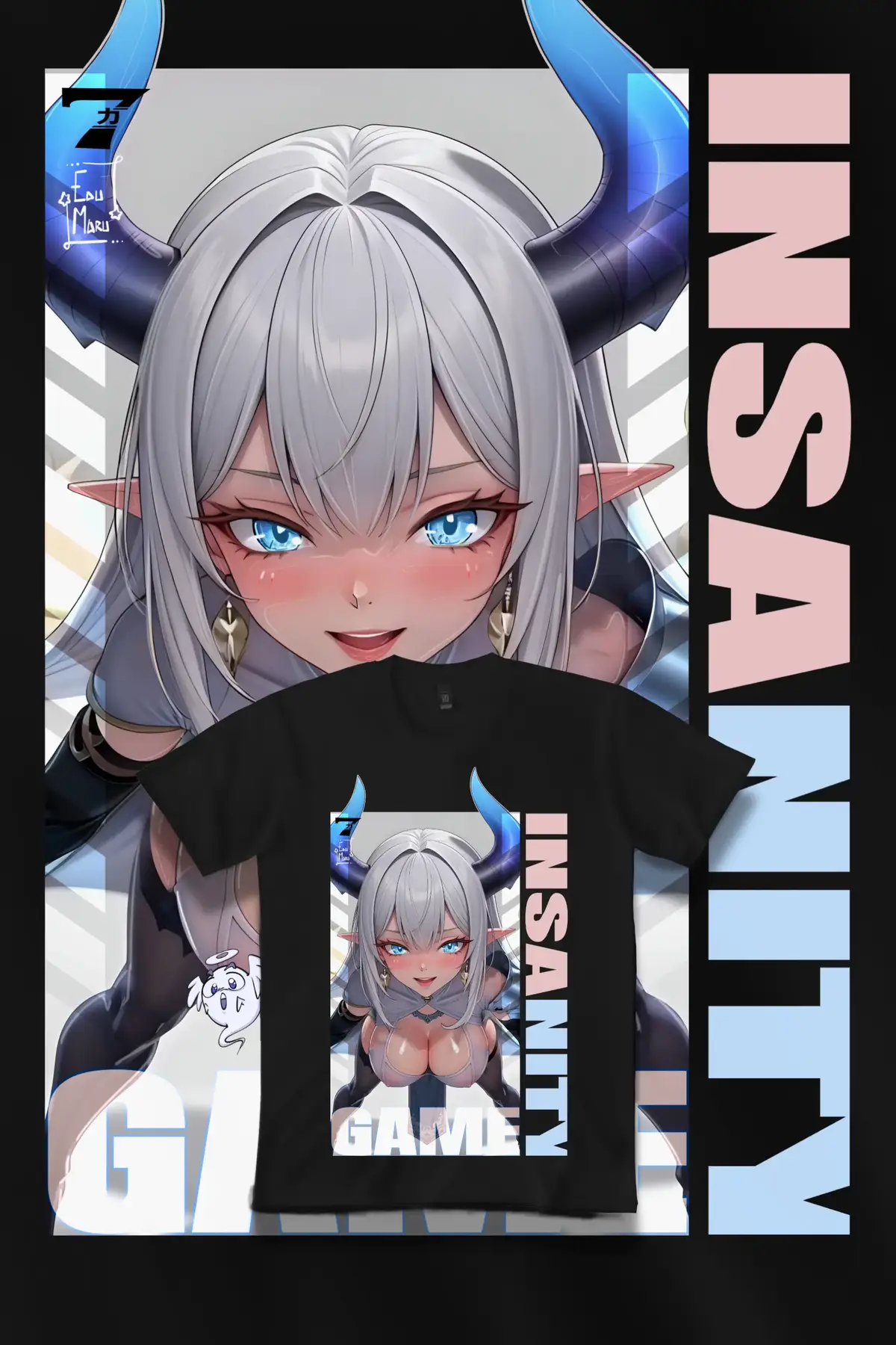 Cuernos Azules en Insanity Game #insanity_game #gamegirl #waifumaterial #waifu 