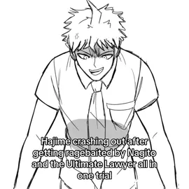 #danganronpaoc shh yes the girl is an oc pretend u know her, name is Remy Akari #danganronpa #sdr2 #danganronpa2 #hajimehinata 