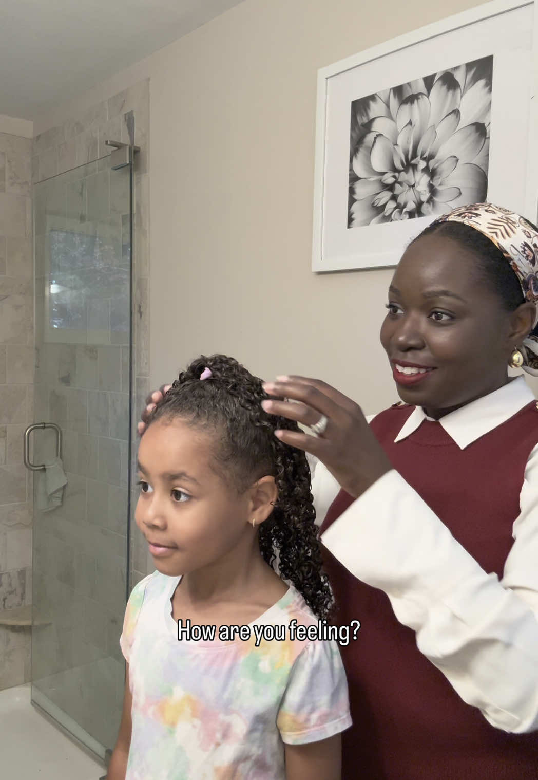 Mornings with Maddie. I did this. I created the child who loves her hair… but also knows more than the professional 🤣. I can already see her not letting me do her hair in a few years 🤭. I explore all things technique, product, and hair type inside my homehaircareacademy.clom, so if you’re navigating curly hair care, especially as a caregiver, I hope to see you there 💜