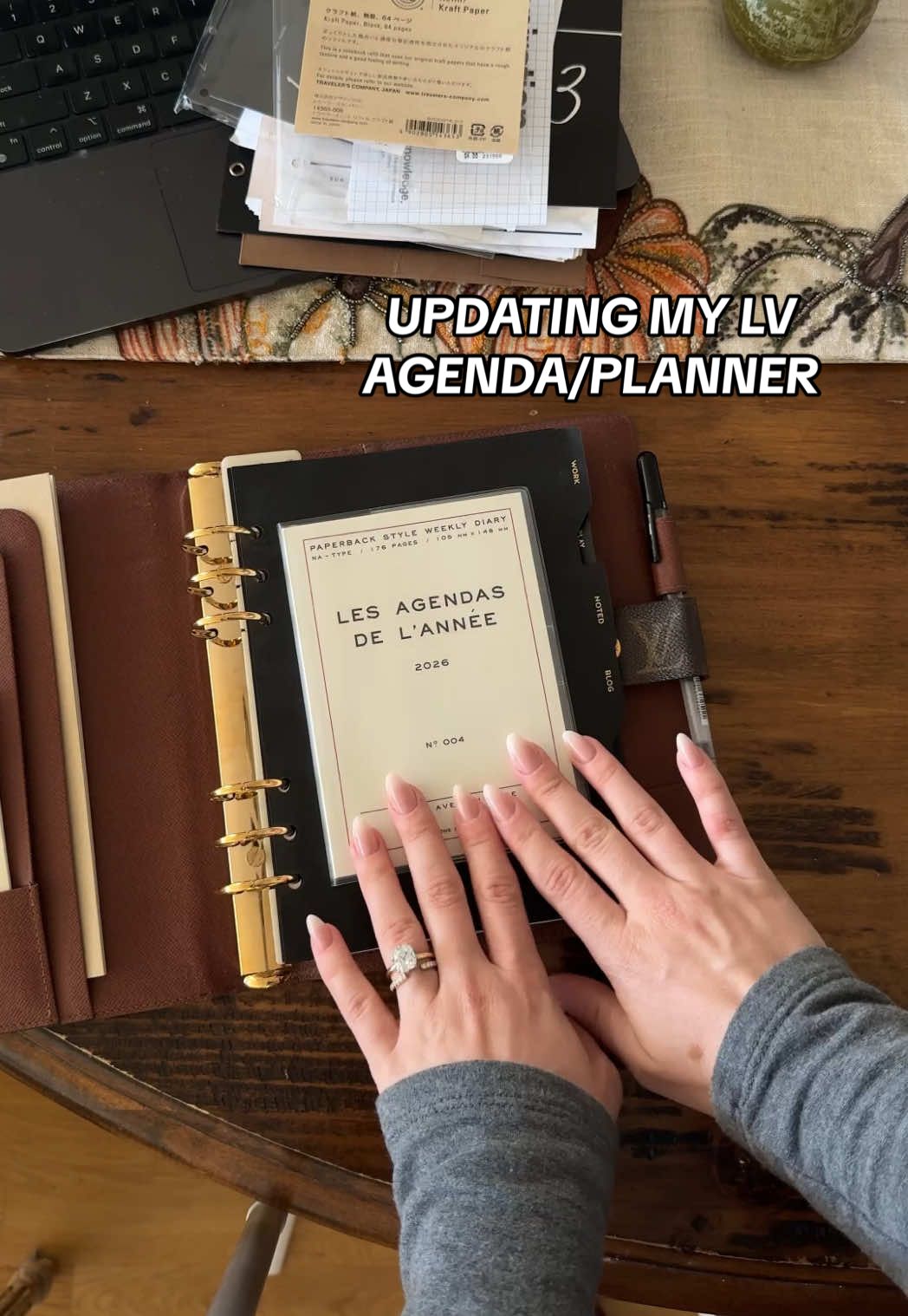 Paging plannertok! Fun and spontaneous side quest today: a trip to Goods For The Study to revive my old Louis Vuitton planner from 2019! Planner advice? What should I buy in terms of inserts? #plannertok #planner #agenda #louisvuittonagenda #plannerinspiration 