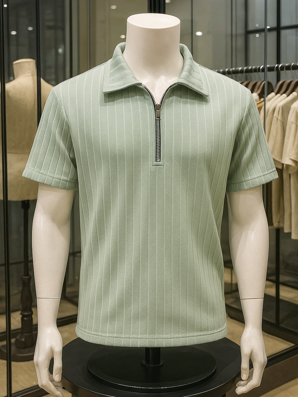 Kaos polo shirt zipper pria Korean Knit baju Polo Shirt Pria #poloshirt #kaoskerah #kaoszipper #kaospolo #fypage 