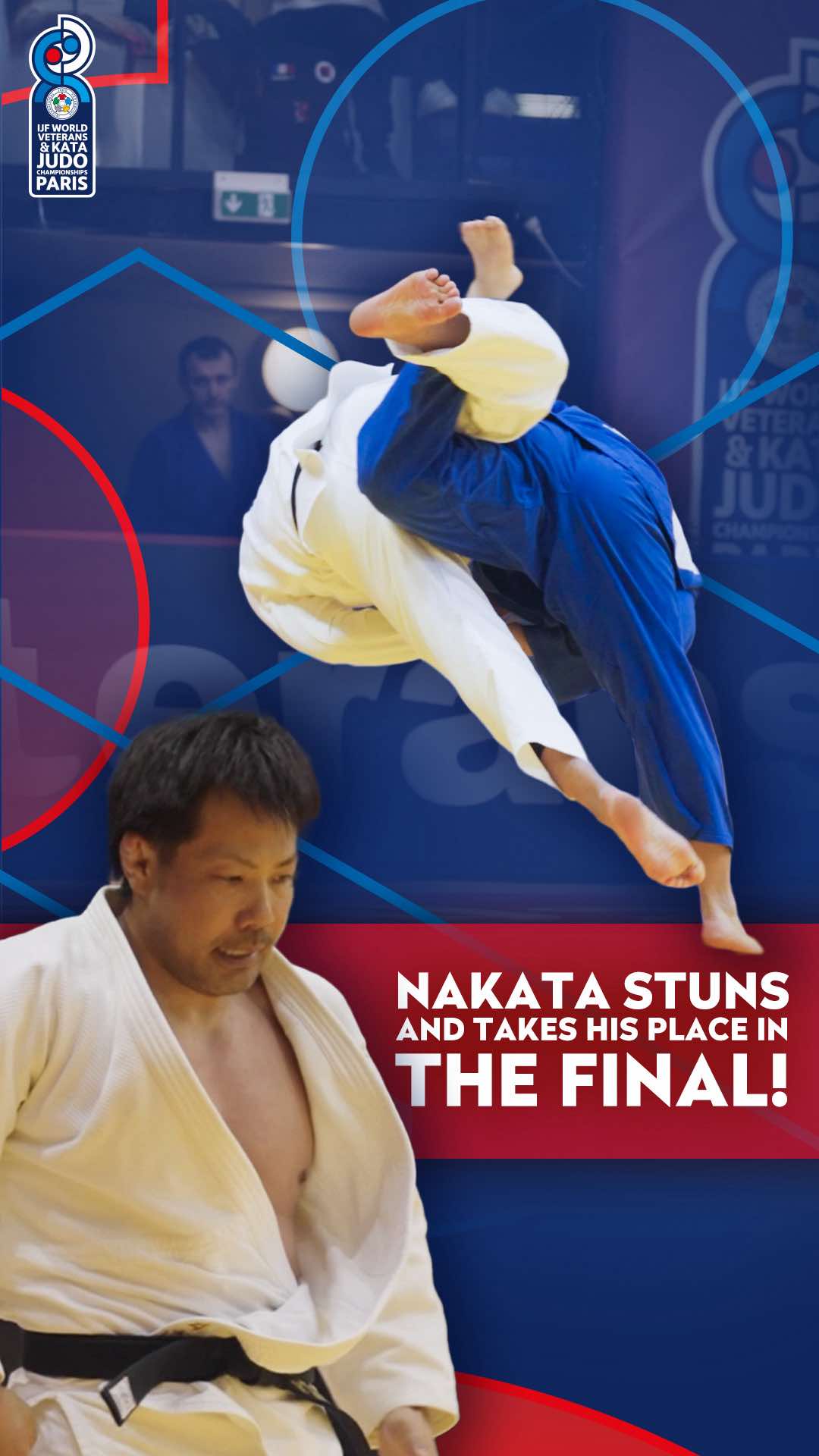 Nakata stuns and takes his place in the final! 🇯🇵 Follow all the action on JudoTV.com 💻 #JudoVeterans #Judo #France #Paris #IJF 