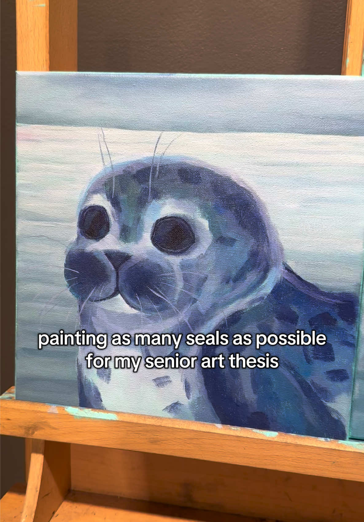 I have a plan #sealtok #seal #artistsoftiktok #painting #arttok 