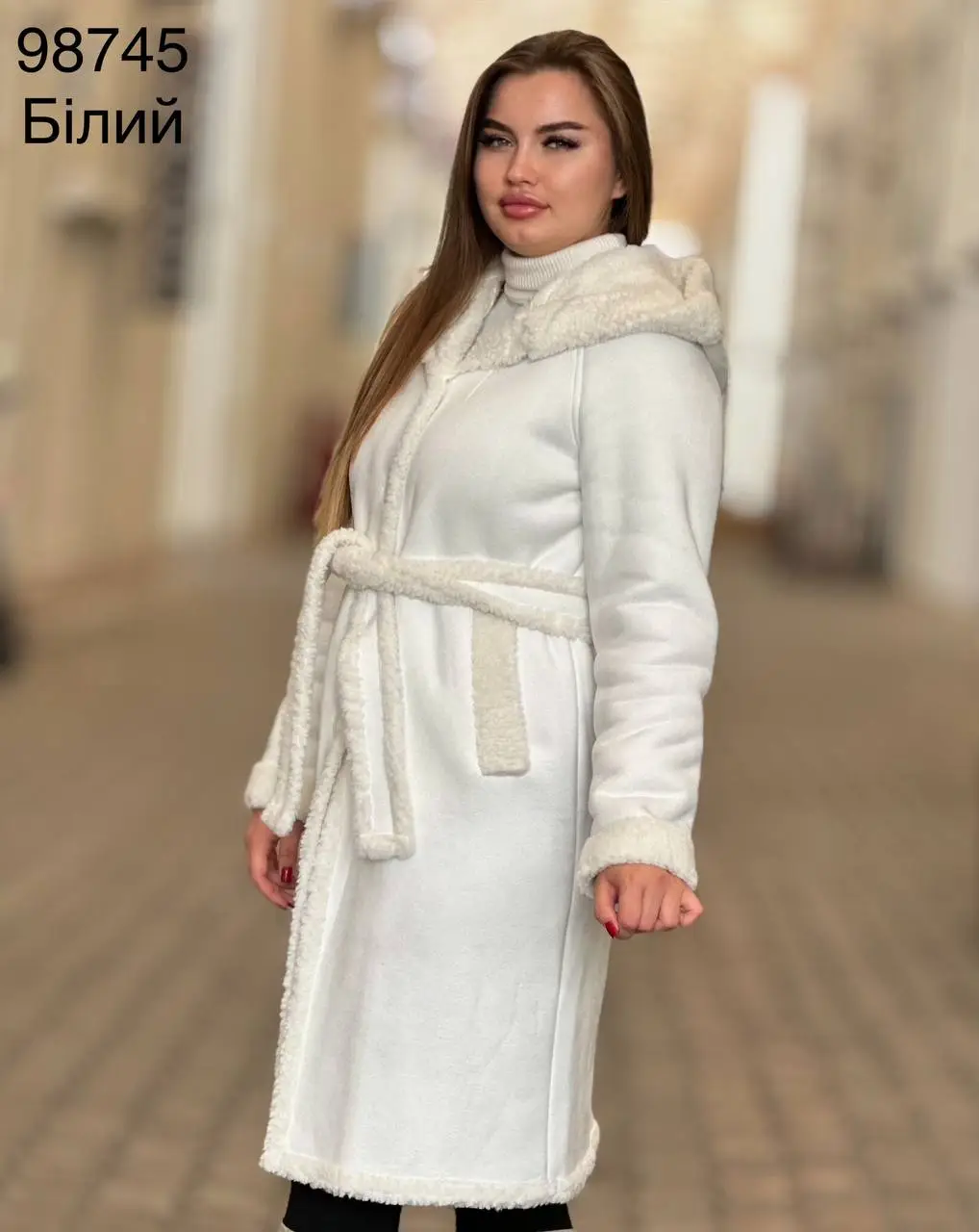 💛💙ЖІНОЧА ДУБЛЯНКА(ДОВГА)💙💛 Instagram: s_hop.p 💵Ціна 🔥🔥🔥 689 грн 😍 Стильна подовжена моделька з капюшоном в широкій палітрі кольорів. Присутній м'якенький комірець. Доповнена парою кишень. Застібається на ґудзики + пасок в комплекті. 🌱Сезон: осінь/зима. ✂️Матеріал: дублянка. 🌟Якість гарна. Країна виробник: Україна 🏷 Розміри: 42, 44, 46, 48 На моделі розмір 46. Параметри Діани: Зріст - 170 см ОГ - 95 см ОТ - 83 см ОС -  103 см 📏📏📏Виміри: Розмір 42 : Довжина виробу - 98 см.  Довжина рукава від комірця - 76 см.  НОГ - 54 cм. Низ - 54 см.  Розмір 44 : Довжина виробу - 100 см. Довжина рукава від комірця - 76 см. НОГ - 55 см. Низ - 55 см. Розмір 46 : Довжина виробу - 100 см. Довжина рукава від комірця - 76 см. Ног - 56 см. Низ - 56 см. Розмір 48 : Довжина виробу - 102 см. Довжина рукава від комірця - 76 см. Ног - 57 см. Низ - 57 см. #одягукраїна #жіночийодяг #дублянкаукраїна #дублянка 