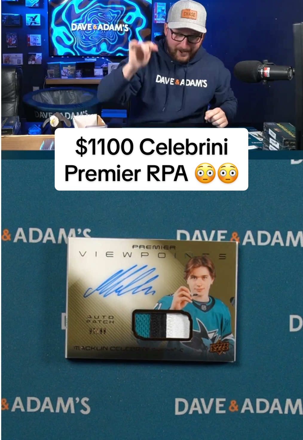 Celebrini Premier Viewpoints RPA recently sold for $1100 on eBay 🤯🤯 @dacardworld #NHL #sportscards #collector #thehobby #hockey 