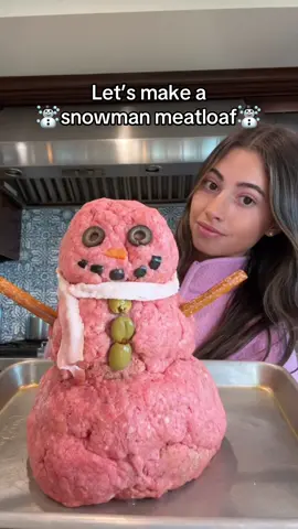 SNOWMAN MEATLOAF ☃️👀😋 #trending #viral 