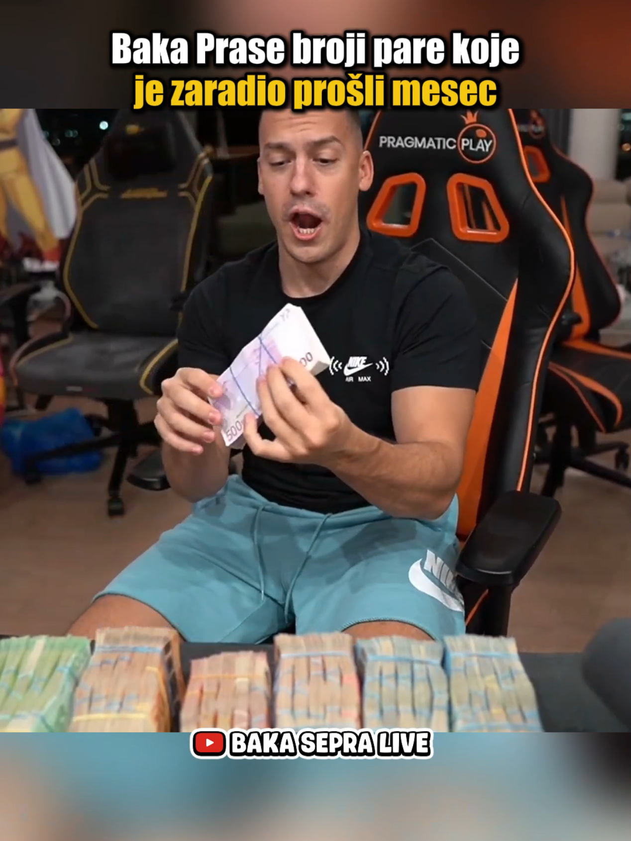 Baka Prase broji pare koje je zaradio prošli mesec #bakaprase #stankella #viral #fyp @bakaprase 