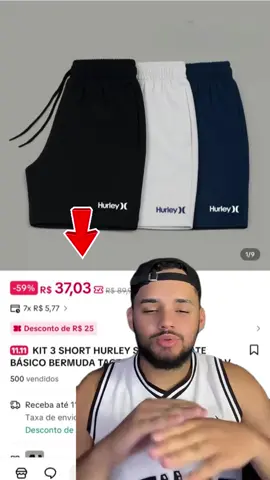 Kit 3 shorts #shorts #roupamasculina #TikTokShop1111BR #TikTokShopBlackFridayBR 