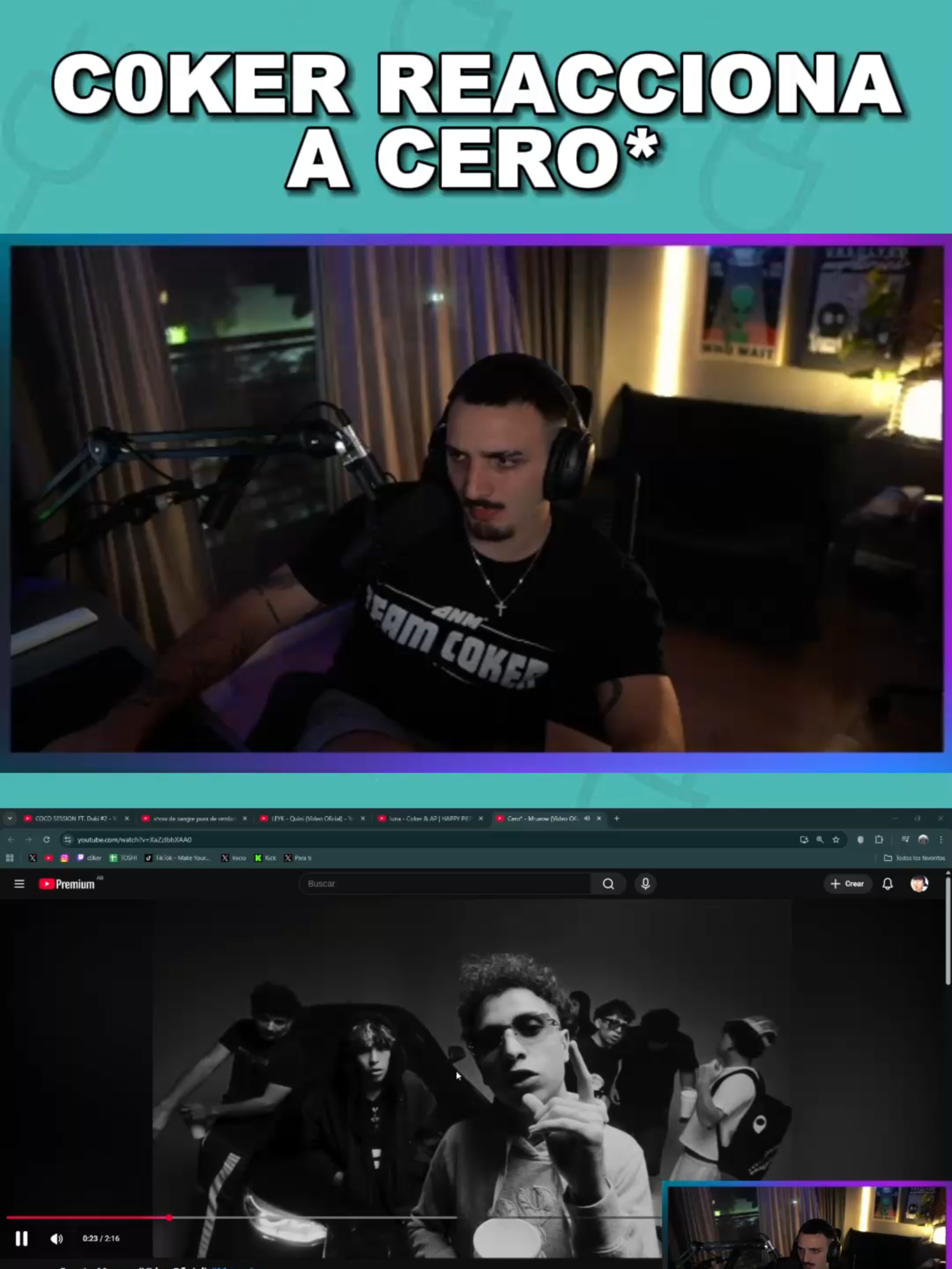 Coker reacciona a CERO* #undergroundmusic #argentina #coker #stream #kick