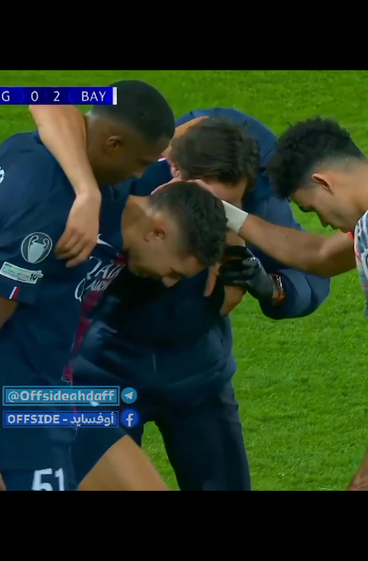 لقطة إصابة أشرف حكيمي اليوم !! 😭💔 . #foryou #football #viral #fyp #المغرب🇲🇦تونس🇹🇳الجزائر🇩🇿 