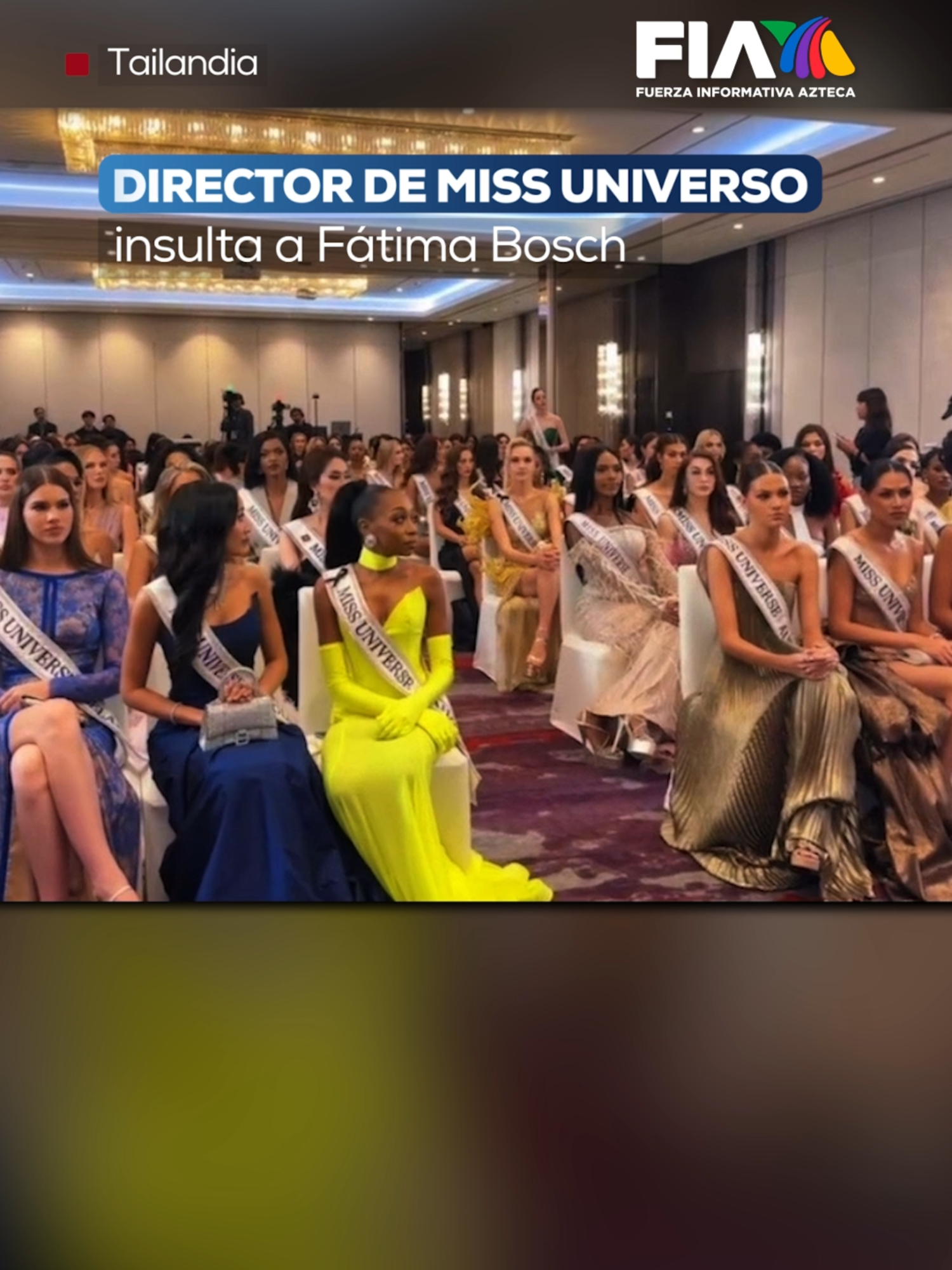 👑🔥 “Me insultó frente a todas sin haber hecho nada malo” La polémica estalló en Tailandia luego de un fuerte enfrentamiento entre Fátima Bosch, Miss México, y Nawat Itsaragrisil, director del certamen local. Durante la entrega de bandas, el directivo acusó a la mexicana de no promover Tailandia, desatando una acalorada discusión que terminó con una firme respuesta de Fátima exigiendo respeto. El incidente generó protestas y apoyo internacional hacia la candidata mexicana. Incluso, la actual Miss Universo compartió un mensaje sobre empoderamiento femenino en aparente respaldo a todas las participantes.  #AztecaNoticias #TikTokInforma #viraltiktok #Tendencia #noticias #Tailandia