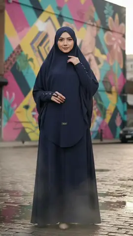 Gamis Alesha - Abaya Syar'i Set Hijab Bandana.  #gamiswanita #gamiskekinian #bajuwanitamuslim #hijab #hijabstyle 