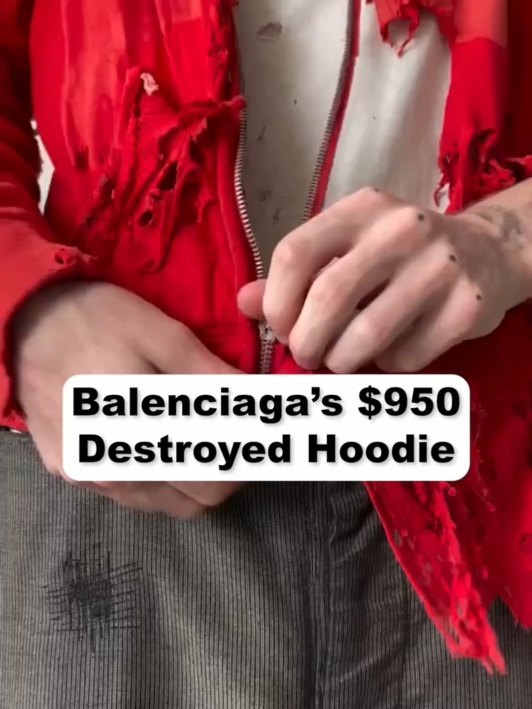 Balenciaga sells a $950 destroyed hoodie. The company? Dumb. The buyers? Dumber. #super70ssports #therickycobbshow #culture #fashion #balenciaga