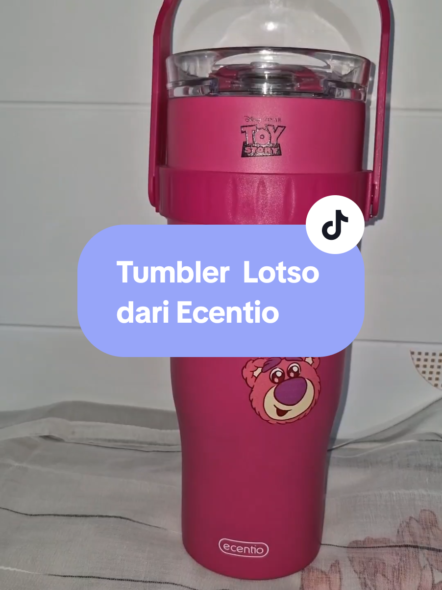 Tumbler Lotso dari Ecentio kapasitas 1200 ml tahan untuk air panas dan dingin #tumbler #ecentiolotso #tumblersoftiktok #promoguncang1111 