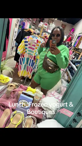 Lunch, Frozen Yogurt and Boutiques  #fypシ゚viral #fashioncontentcreator #47andloveroffashion #boutiqueshopping #jekyllisland  My content, not my music 