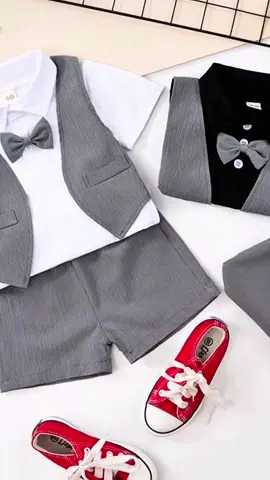 0-6Y Baby Boy Clothes Terno Kids gentleman short sleeve + short two piece  #poloshirt #boysterno #terno #polo #fyp 