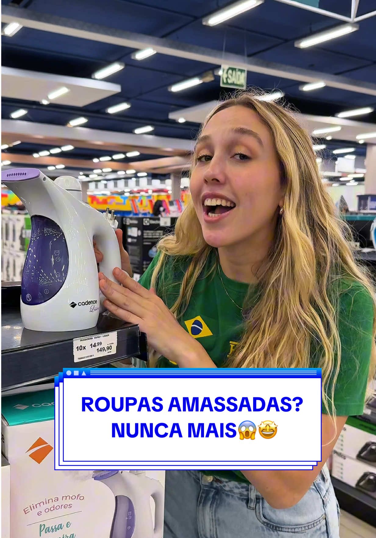 Imagina poder viajar sem se preocupar com as roupas amassadas?😱 Aqui na Havan, você encontra a passadeira a vapor da Cadence que é super compacta e fácil de usar.💙 Corre pra loja garantir a sua por apenas 10x de R$14,99!🤩 #Havan #Viagem #PassadeiraAVapor 