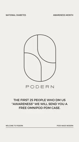 Diabetes Awareness: GIVEAWAY! www.podern.com #omnipod5 #omnipod #diabadass #type1diabetes #t1d 