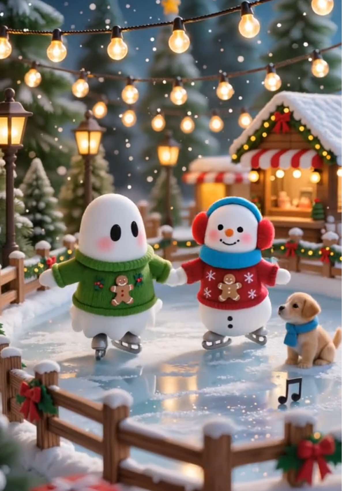 two tiny ghosts, one cozy boutique, and a lot of laughter in their new Christmas sweaters 🎄💫 #feelgoodedit #camouflage #wintervibes #holidaytiktok #christmasseason 