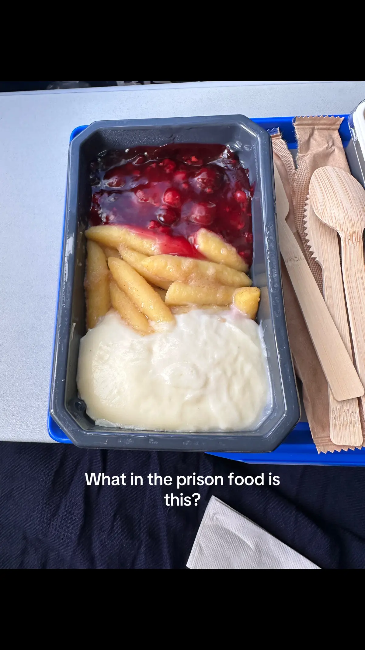 @United Airlines let’s take this one off the menu #airplanefood #planefood #unitedairlines #economyclass #immediatelyno 