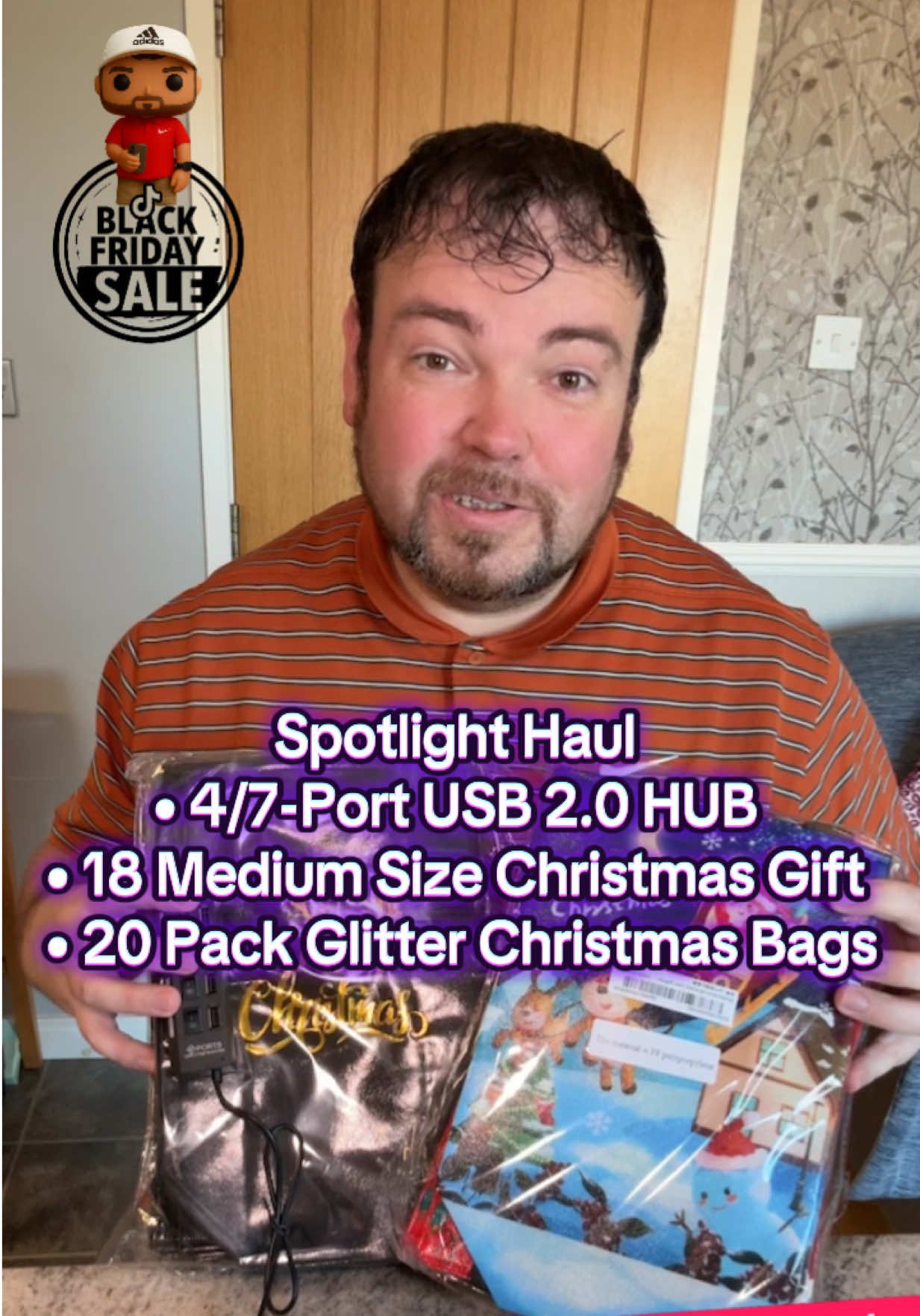 Spotlight Haul  • 4/7-Port USB 2.0 HUB  • 18 Medium Size Christmas Gift  • 20 Pack Glitter Christmas Bags #TikTokMadeMeBuyIt #DealDrops #CreatorClub #BlackFriday #Christmas 