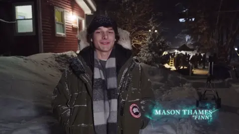 Mason Thames behind the scenes of Black Phone 2 #viral #masonthames #theblackphone #blackphone #finneyblake 