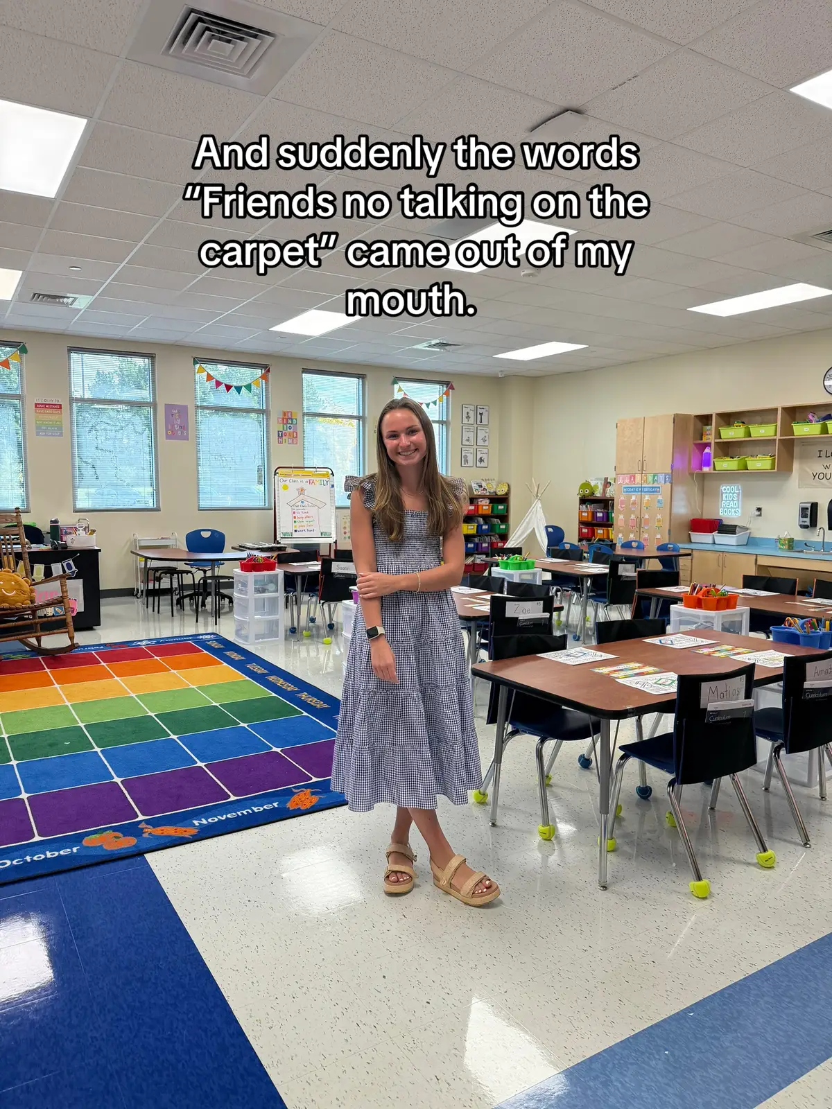 It’s funny when I look at my students and break character for a moment… because I remember I was once a little first grader fighting for my life to keep a bubble in my mouth. 😅😂❤️ Little Hannah would be so proud of the yapping I do for a living! #ftpシ #teachersoftiktok #classroomideas #teacherhumor #teacherlife 