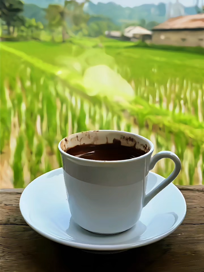 Ngopi Di Pinggir Sawah  #fyp #lewatberanda #videomentahan #kopihitam #vibessawah 
