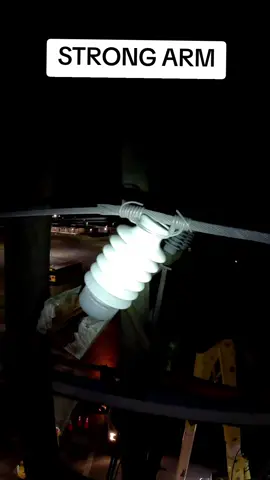Cross arms and poles can surprise you sometimes 👀 #lineman #relatable #fyp #apprentice #bluecollar 