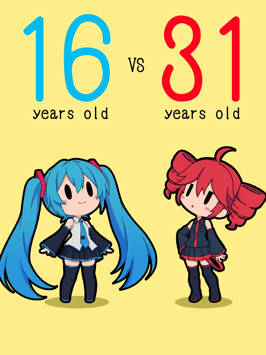 16歳と31歳の違い【#初音ミク #重音テト #ボーカロイド 】