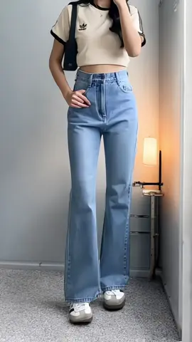 Celana highwaist cutbray jeans wanita strecth 