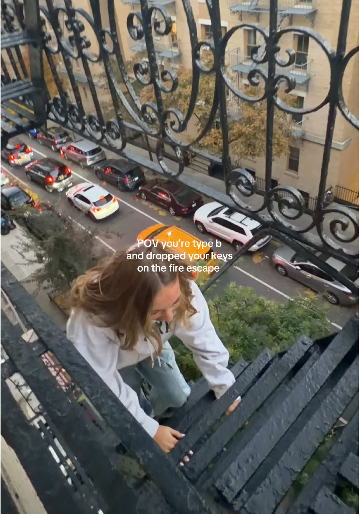 losing our keys has become a series in this household but they always reappear 💛 #typeb #typebgirl #livinginnyc #nycfireescape #imanidiot 