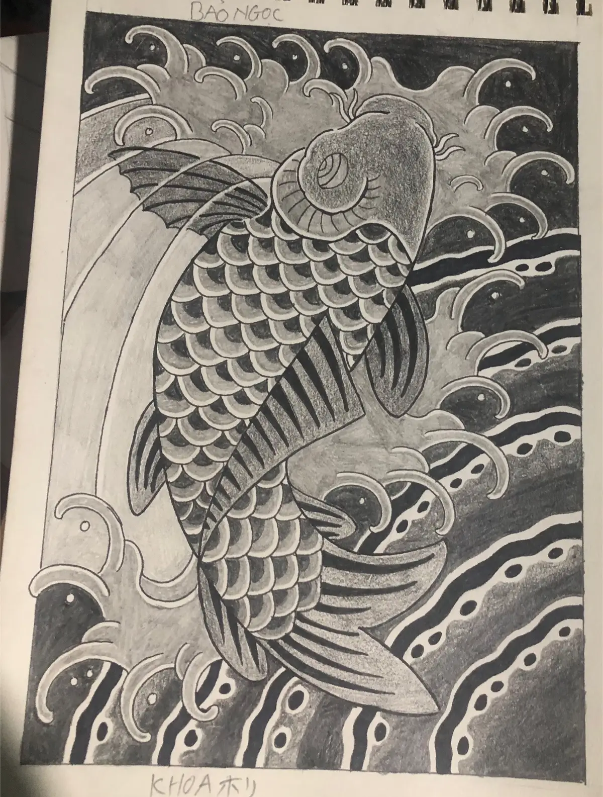 cá chép om dưa😆#hinhxamnhatco #tuhocxamtainha #thietkehinhxam #hocve #trending 