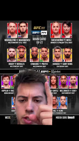 UFC 322 will be the best card in a long time 🔥#greenscreen #UFC #ufc322 