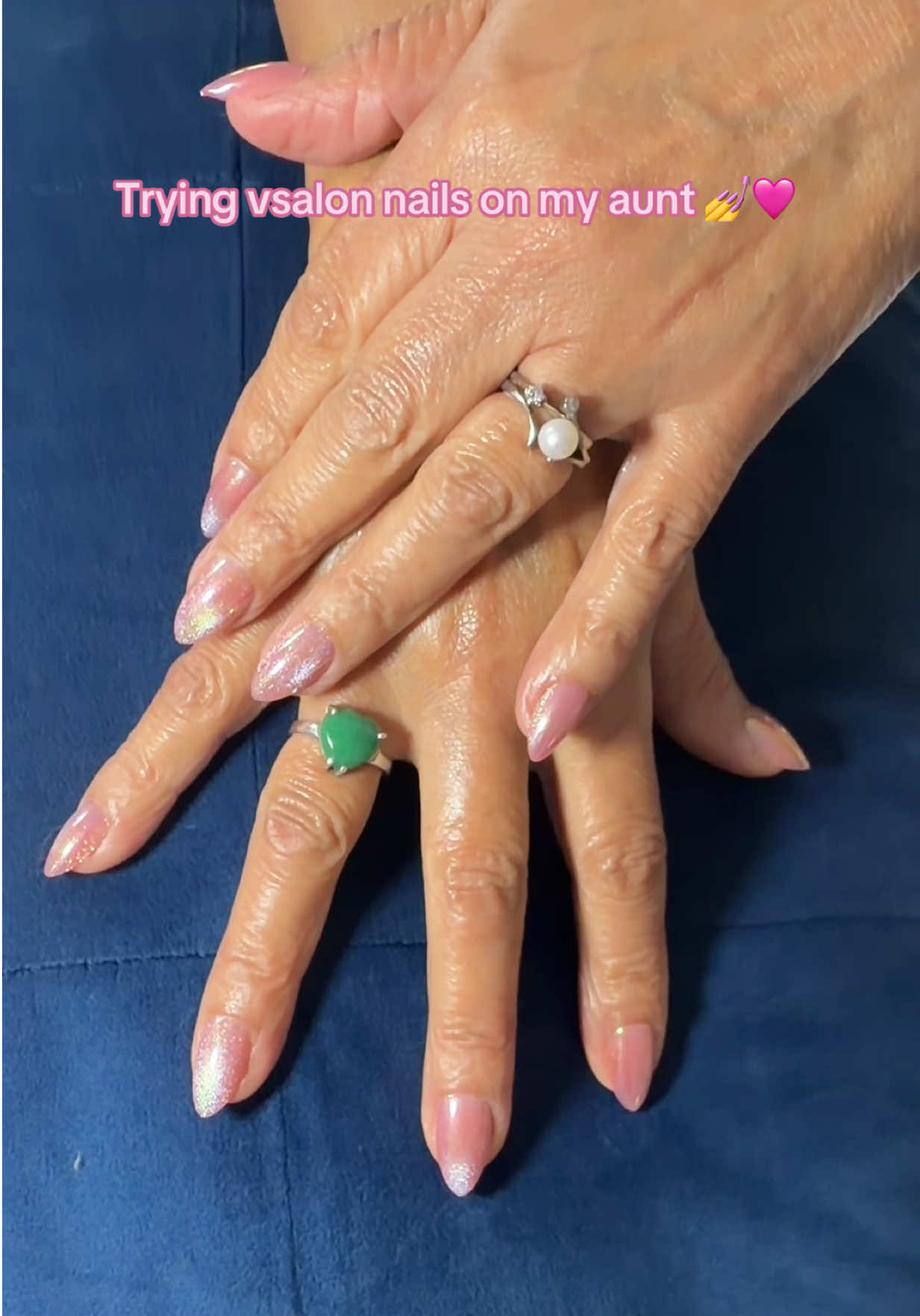 She loves them! @VSALON NAIL Center you’re the best💖 #fyp #vsalon #nails #viral #foryoupage 