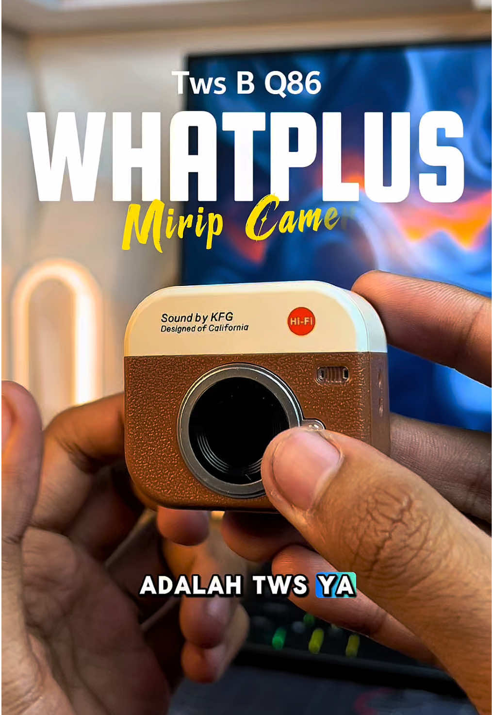 Tws mirip Camera? Ini Tws dari whatplus yang bentuknya mirip Camera Design cakep sudah punya fitur ANC-touch countrol- batre tahan 36jam✅ Belinya di kiri bawah❗️ #twslucu #twsbluetooth #twsiphone #twsmurah 