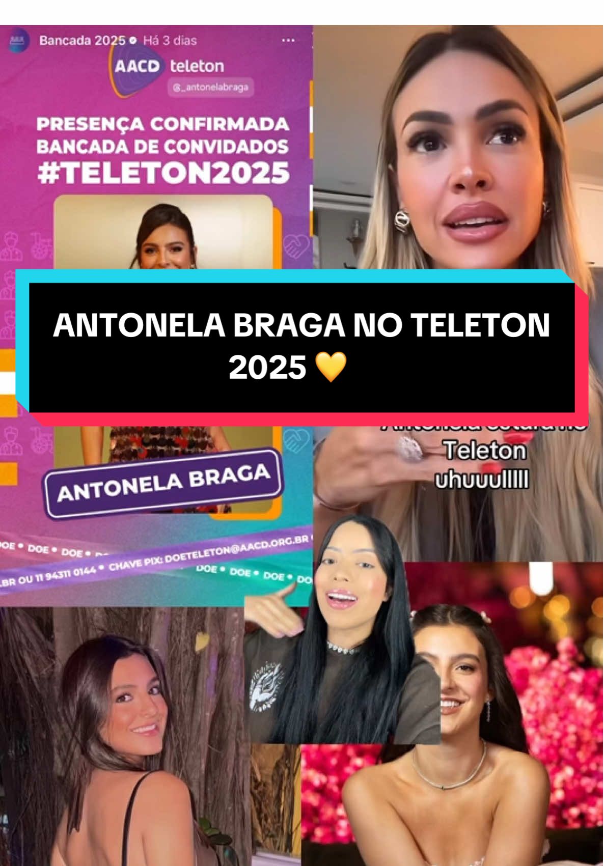Antonela Braga no Teleton 2025!💛 #viral #fyp #antonelabraga #teleton #fofoca 
