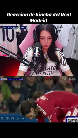 Reaccion de un hincha del Real Madrid al gol Alexis Mac Allister, gol que terminaria dondole el triunfo al Liverpool #realmadrid #liverpoolfc #championsleague #halamadrid #reaccion 