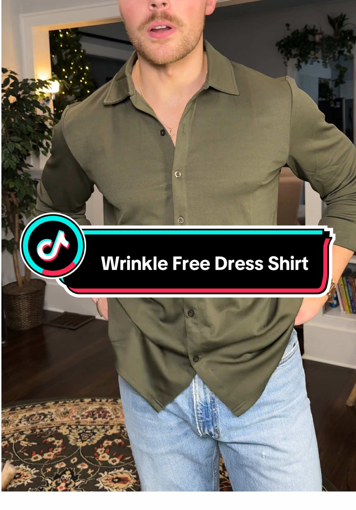 this wrinkle free dress shirt is a show stopper! 😎 #mensdressshirt #wrinklefree #mensfashion #tiktokshopblackfriday #TikTokShopCyberMonday 