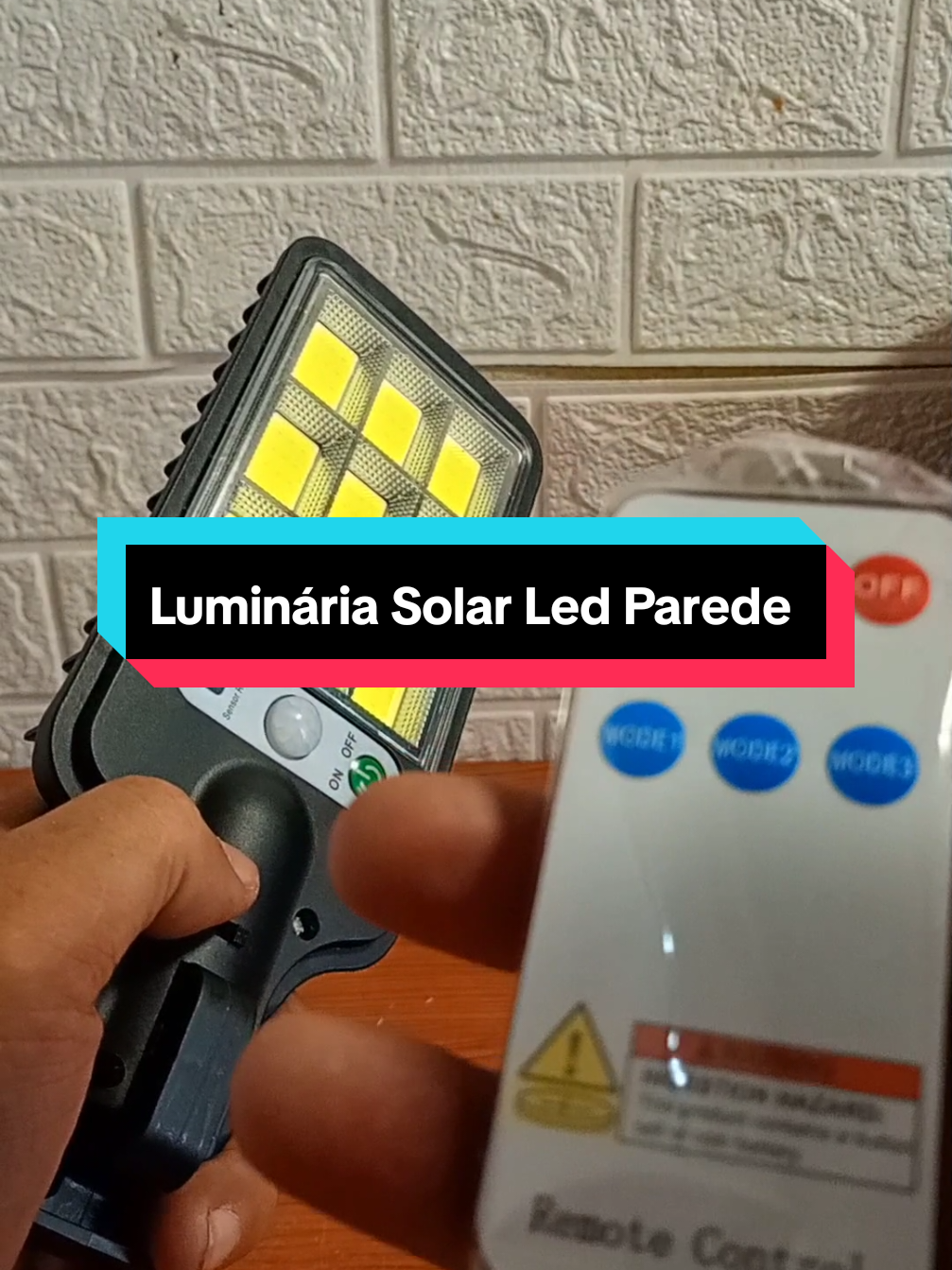 Luminária Solar Parede 108 COB Led Luz Branco Frio, a Prova D'água Sensor De Presença 3 Funções #tiktokshopblackfridaybr #tiktokshop1111br #luminariasolarled #luminariasolar #sensordepresenca 