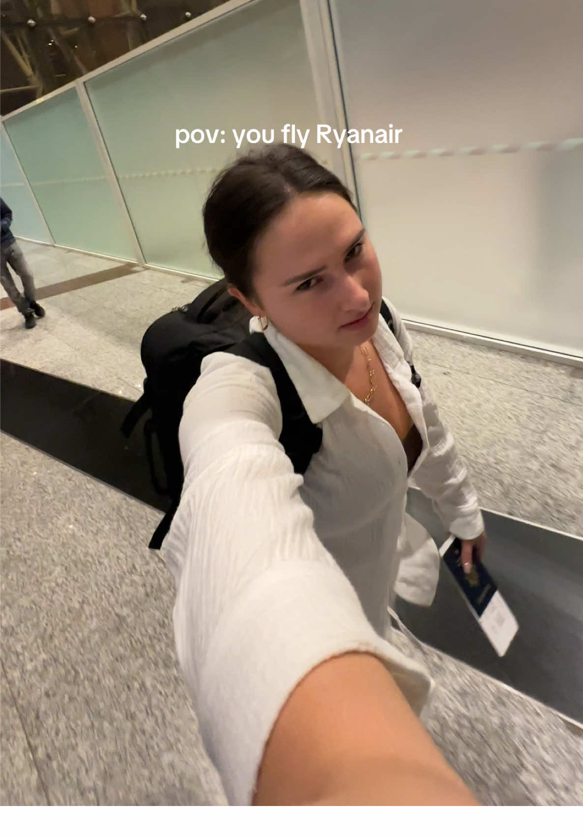 the worst part is the flight wasn’t even “cheap” 🙄 #ryanair #european #american #personalitem #travel 