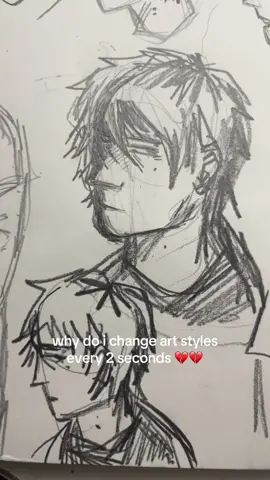 forgot his lip peircing in half of these sketches✌️ #artstyle #oc #peak #originalcharacter #sketchbook 