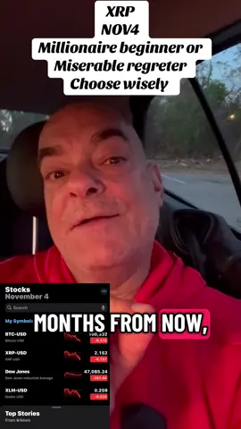 XRP NOV4 Millionaire beginner or miserable with regret in months from now #XRP #xrpcommunity #xrparmy #fyp #millionaire 
