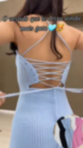 vestido MIDI trançado nas costas  #acha_dinhodaval #shopee #vestido 